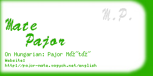 mate pajor business card
